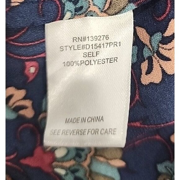 Daniel Rainn Albado Tunic Top Sleeveless Blue Floral Blouse Women's XXL - Picture 7 of 8